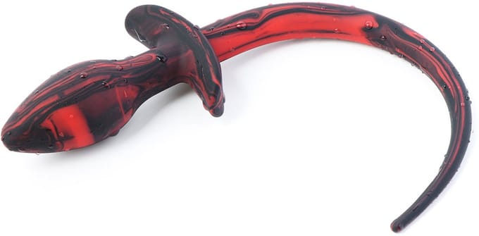 Smart Moves - Buttplug met Puppy Tail - Rood/Zwart
