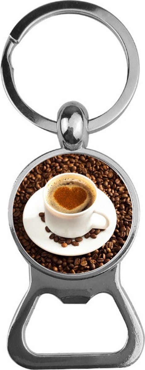 Bieropener Glas - Koffie Hart