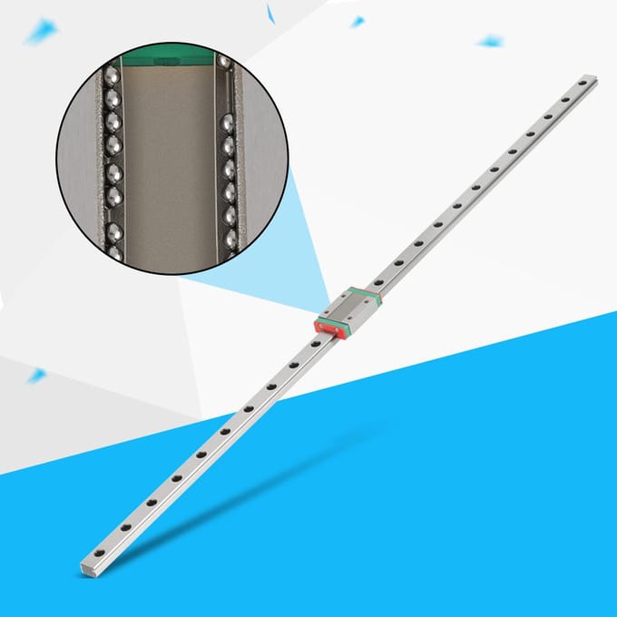 Rail de guidage linéaire MGN12H 600 mm pour routeur CNC avec bloc coulissant