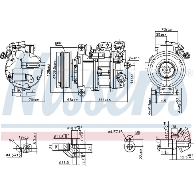 Compressor airconditioning NISSENS 890595
