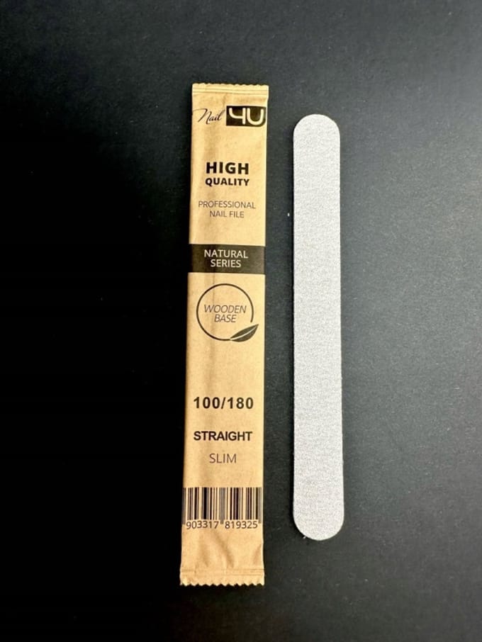 Nail4U SLIM NATURAL II Vijl 100/180 - Rechte Vorm, Eco-vriendelijk
