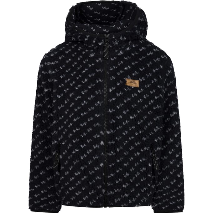 Trespass Kinderen/Frax Volledig Rits Hoody (Zwart)