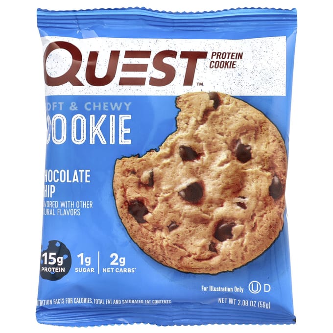 Quest Nutrition, Proteïne Koekjes, Chocolate Chip, 4 verpakkingen, 59 g (59 g) elk