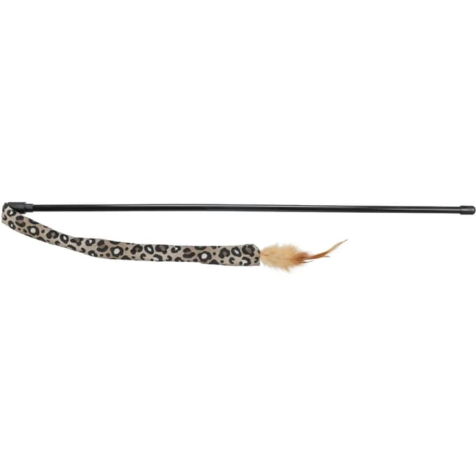 Kattenspeelgoed hengel plastic/pluche 51cm met catnip