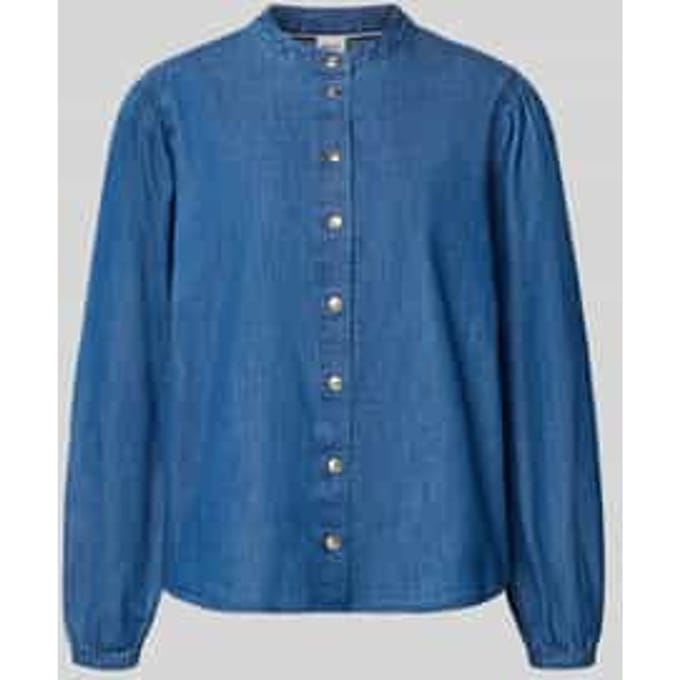 Brax Dames Blouse  Style VALERIA indigo mood, denim blauw regular, maat 40