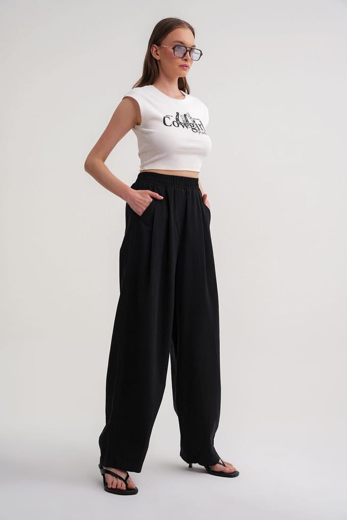 Rechtaf Fit Linnen Broek