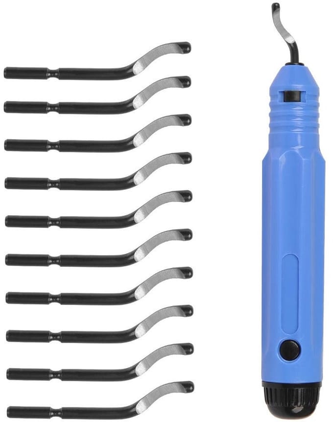 Solidchoice - Handdeburrer Set met 10 Vervangbladen voor Aluminium en Kunststof