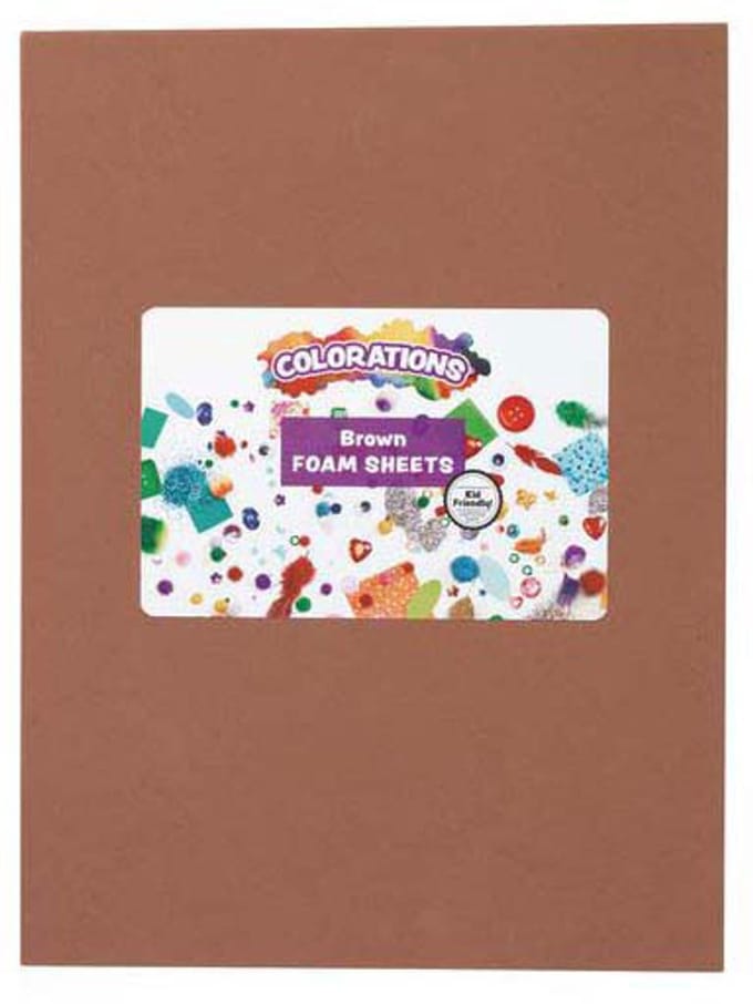 Colorations foam knutselvellen bruin 10 stuks creatief speelgoed.