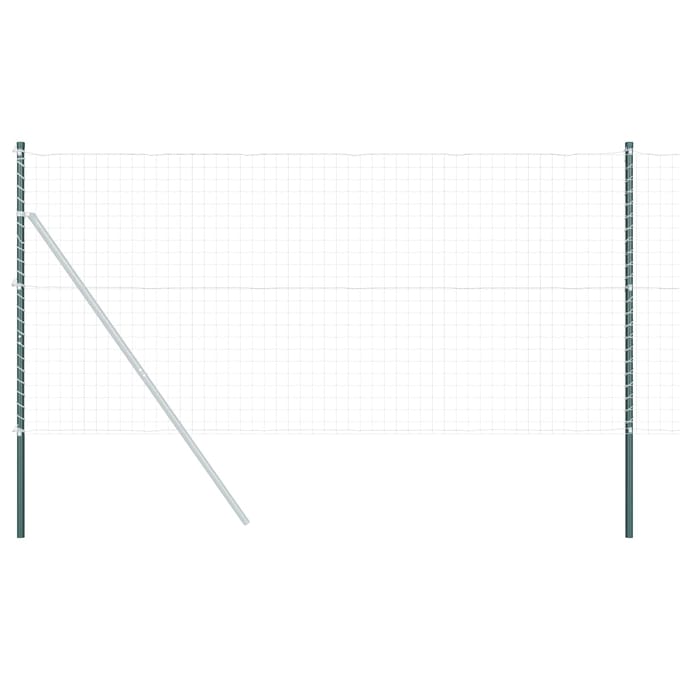 vidaXL - Hekpaal - 2 - st - Groen - Poedercoated - staal