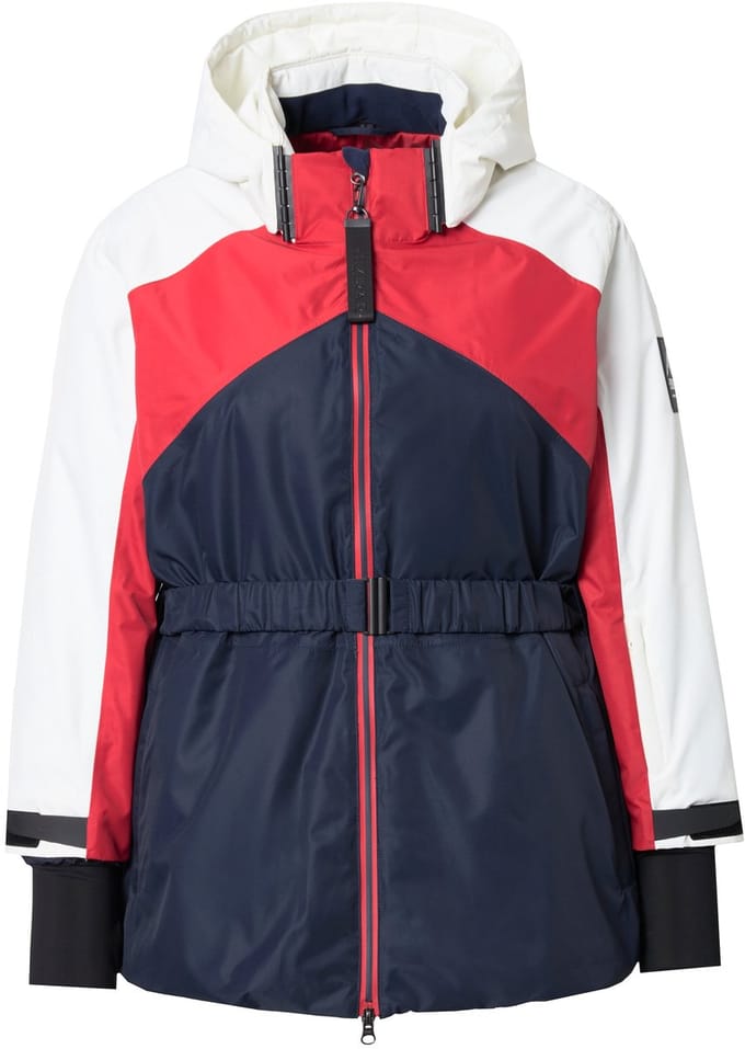 Ulla Popken - Dames - Performance-jas waterdicht 2-weg rits duimgat - Marine - Maat 46+