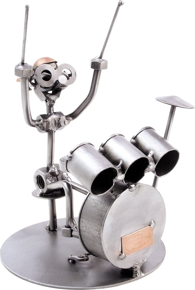 Hinz & Kunst smeedwerkfiguur "drummer"