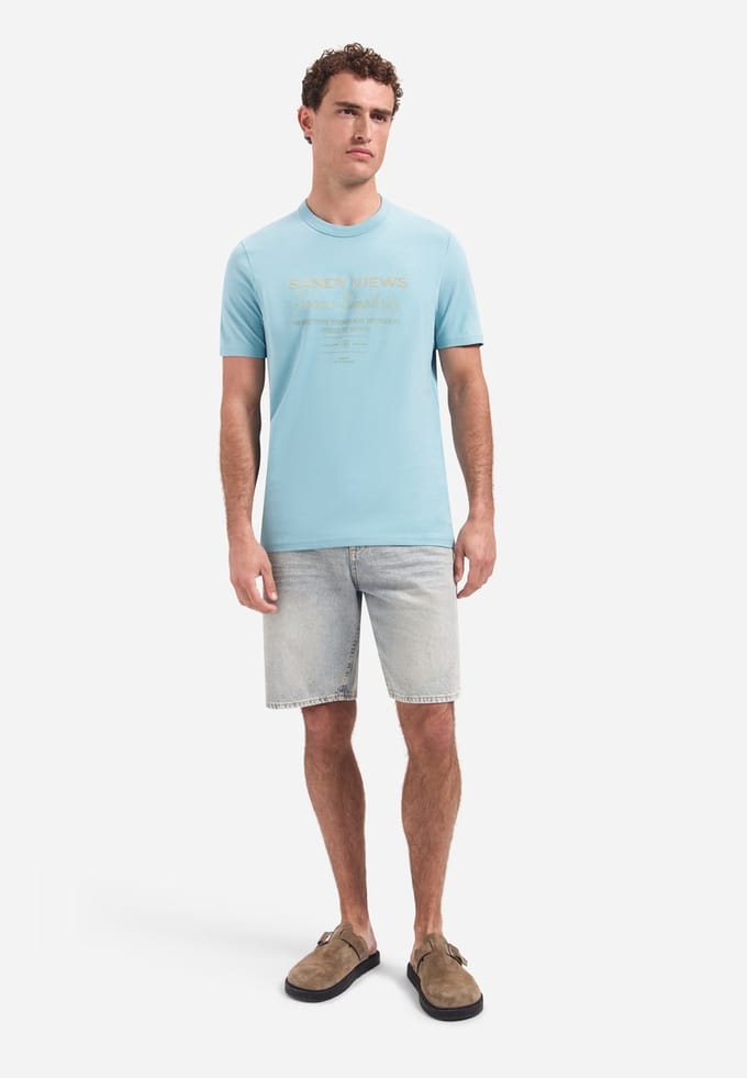 T-shirt met ronde hals en korte mouwen met print