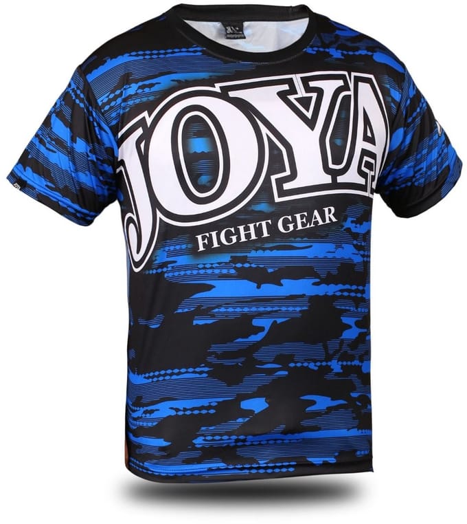 Joya Camo V2 Sportshirt - Polyester - Zwart/Blauw