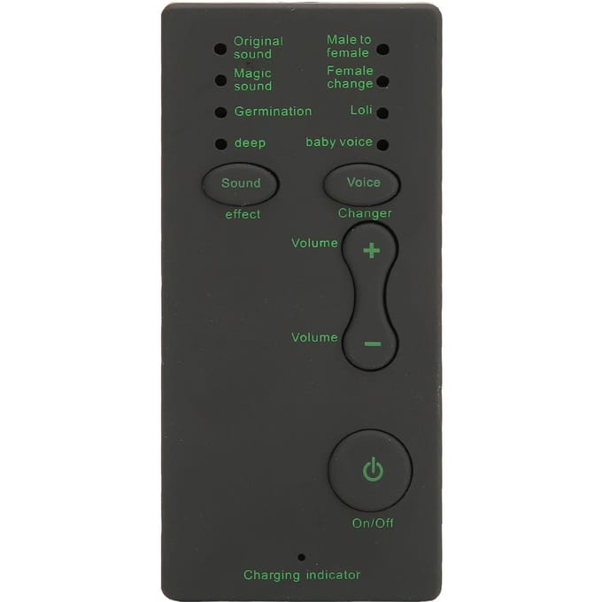 Telefoonstemwisselaar Draagbare Mini 7 Geluidseffecten Handheld Stemwisselaar voor Spelletjes Livestreaming black