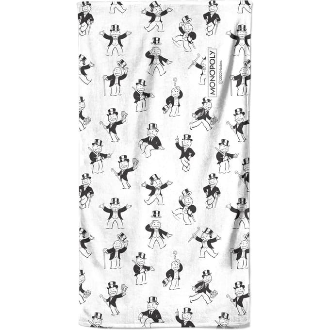 Monopoly Man Pattern Beach Towel