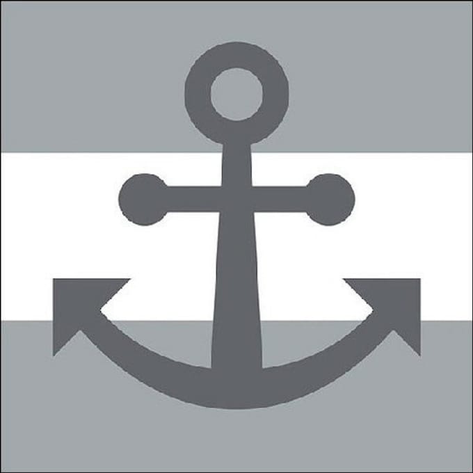 Lunch Servetten Anchor Away Gray - Ambiente - 33x33 cm