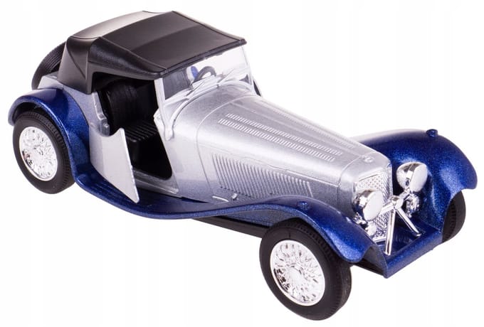 Welly Jaguar 100 Oldtimer Model Auto 1:34 Metallic Zilver