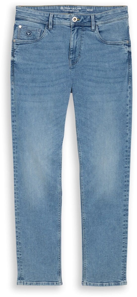 Tom Tailor - TTJOSH REGULAR SLIM-jeans met stretch - Maat 30/32 - Used Light Stone Blue Denim