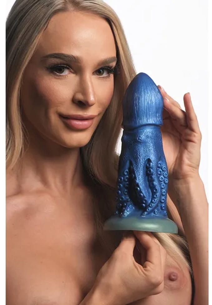 Extreme Dildo - Silicone Dildo - Blue - grote Dildo - Gigantische Dildo