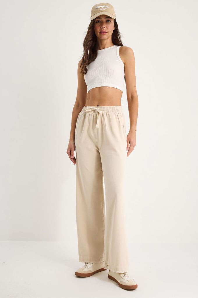 Elastische Taille Rechte Broek