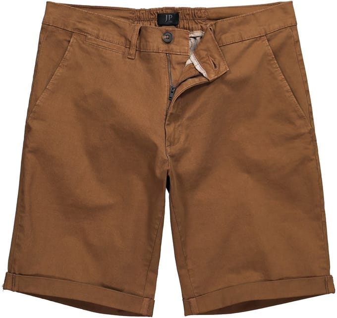JP 1880 - Heren - Chino-bermuda Buik-Fit Regular Fit - Cacaobruin - Maat 68