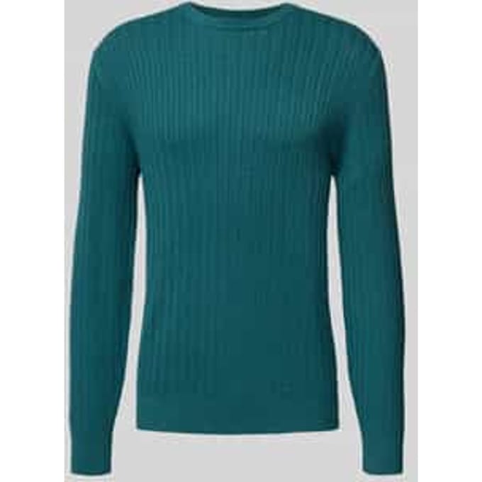 Gebreide pullover met ribboorden
