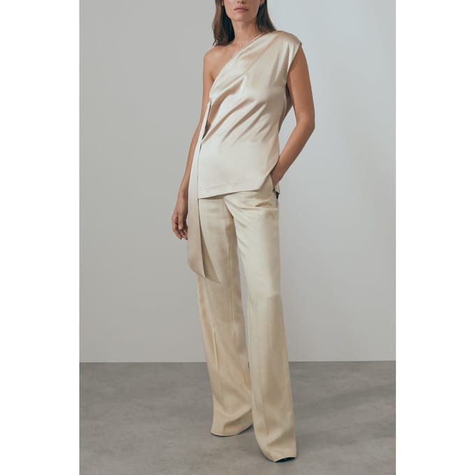 Reiss One Shoulder Top Blush Taglia: 6 | Canottiere Outlet | Donna