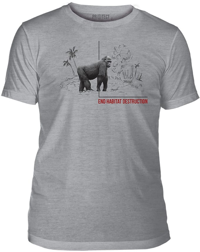 T-shirt End Habitat Destruction Gorilla Tri-Blend S