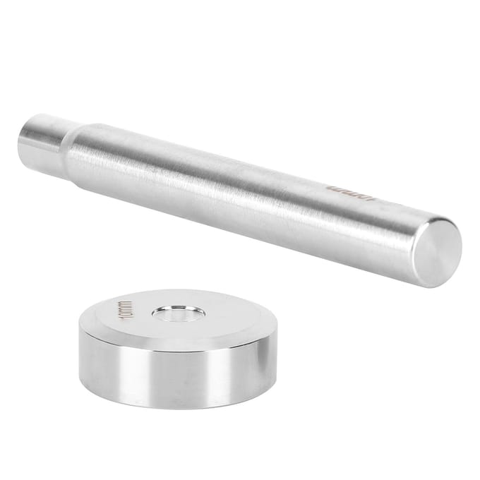 Die Punch Tool Dubbelzijdig Leer Klinknagel Setter Kit Set Metaal voor DIY Leerbewerking 10mm white