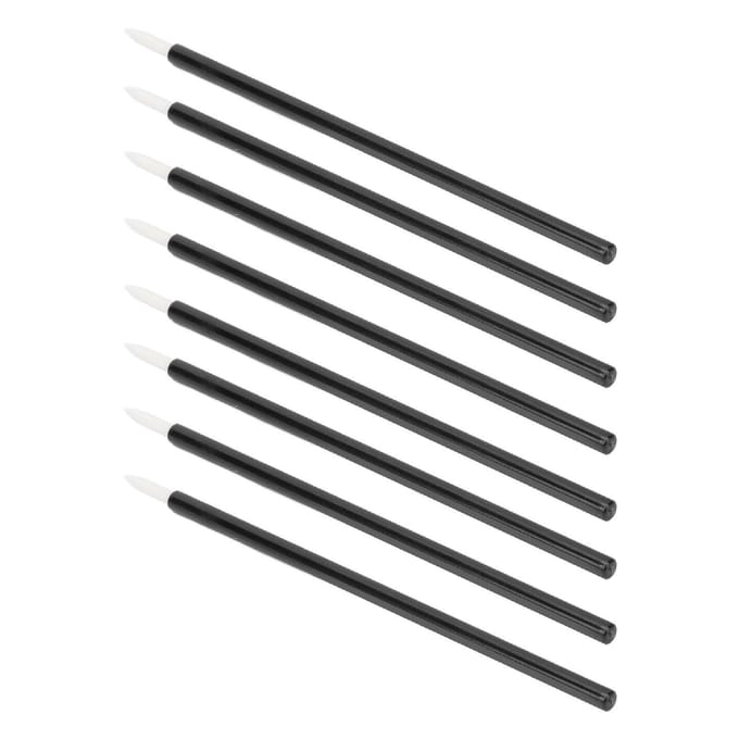 100 STUKS Zwarte Eyeliner Borstels Applicator Cosmetische Oogstaafjes voor Eyeliners Lipliners Make-up Tool black