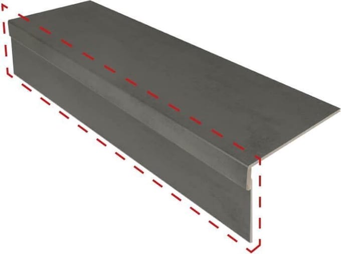 Maestro Steps - Stootbord (3 stuks) | Laminaat | Betonlook Dark Grey Stone | 130 x 20 cm