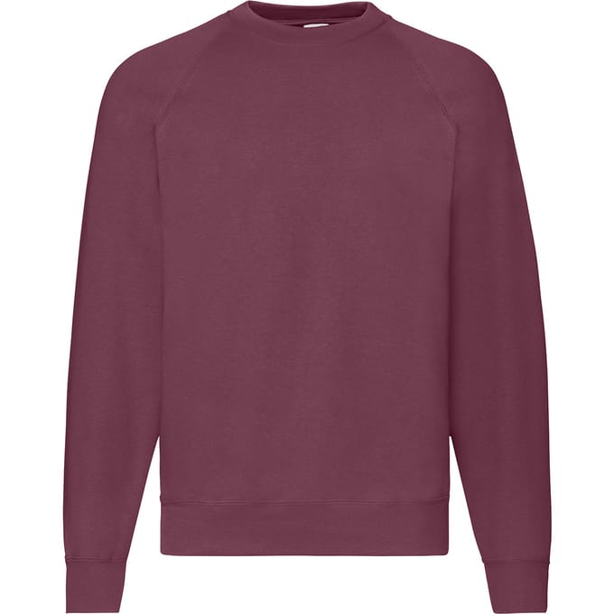 Fruit of the Loom Heren Klassiek 80/20 Raglan Sweatshirt (Bourgondië)