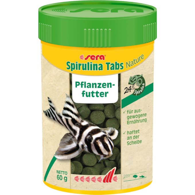 Sera Spirulina Nature Voertabletten - Dubbelpak: 2 x 100 Tabletten