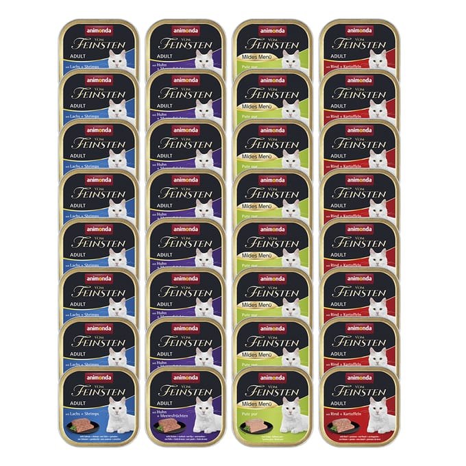 32x100g Mix Vlees/Vis (4 Smaken) animonda vom Feinsten Kattenvoer