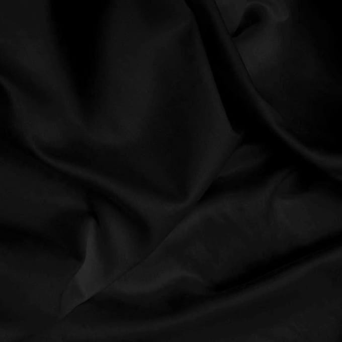 Parure de lit - 1 housse de couette 220 x 240 cm + 2 taies d'oreiller 60 x 60 cm - Satiné 100% coton - Noir
