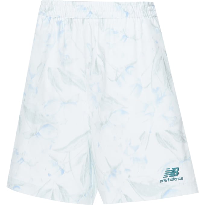 New Balance Dames Bloemendruk Hardloopshorts (Absoluut Wit)