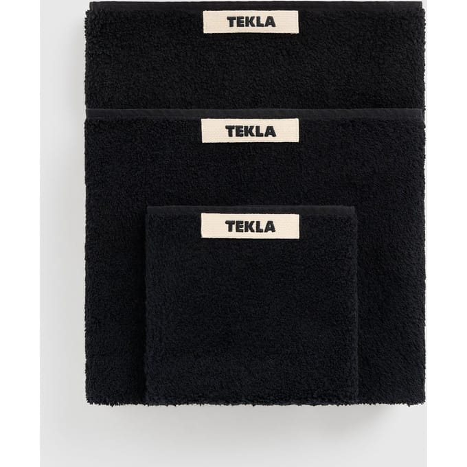 Tekla Unisex Hand Towel Black Größe: 50X90 | Handtücher Outlet | Unisex | Schwarz