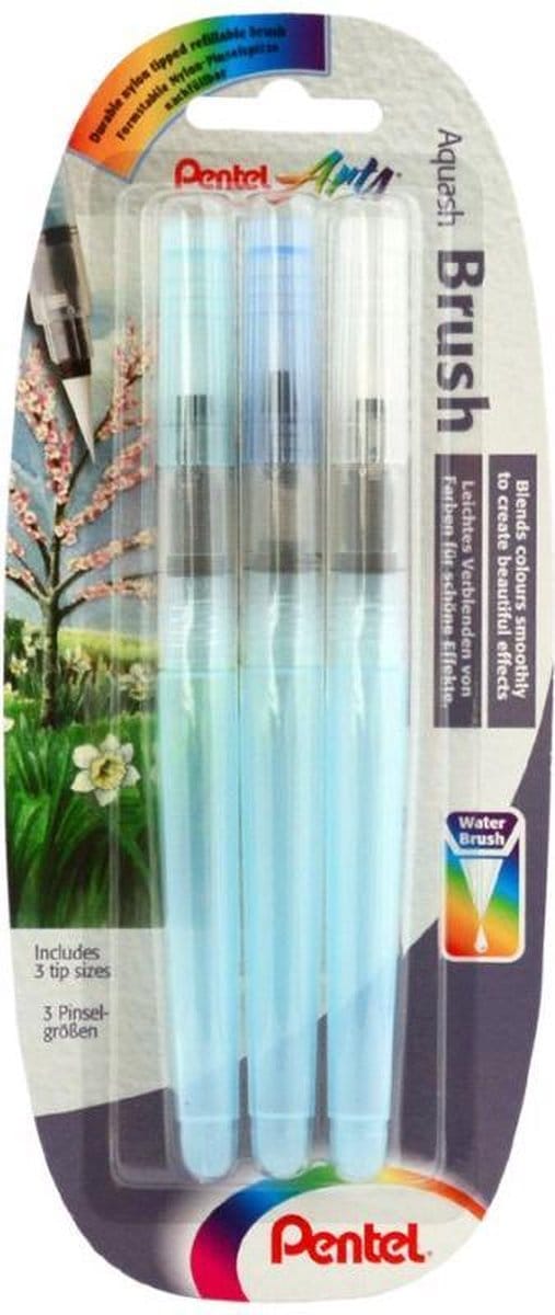 Pentel - Aquash Brush - XFRH/3-BFM - set á 3 stuks