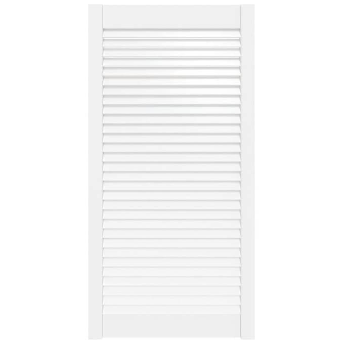 vidaXL - Kastdeur - met - lamellen - 99,3x49,4 - cm - massief - grenenhout - wit