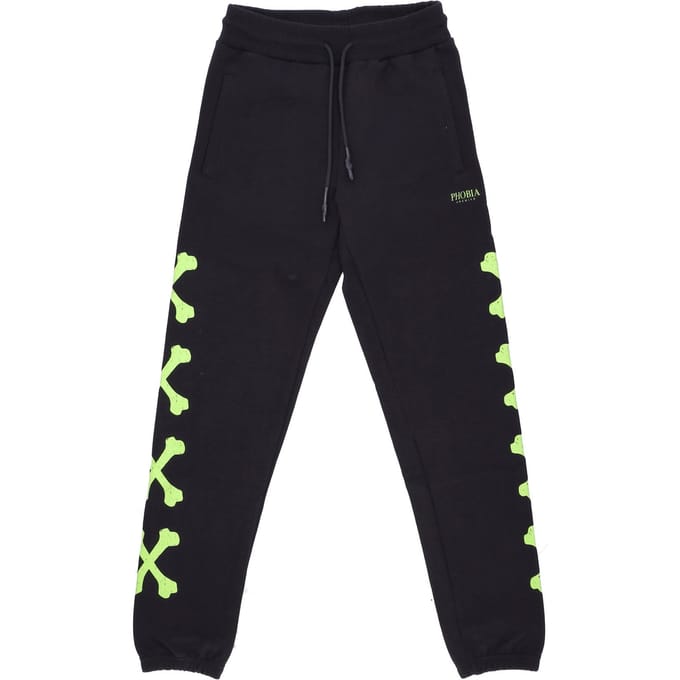 Cross Bones Lichtgewicht trainingsbroek voor heren, zwart/groen