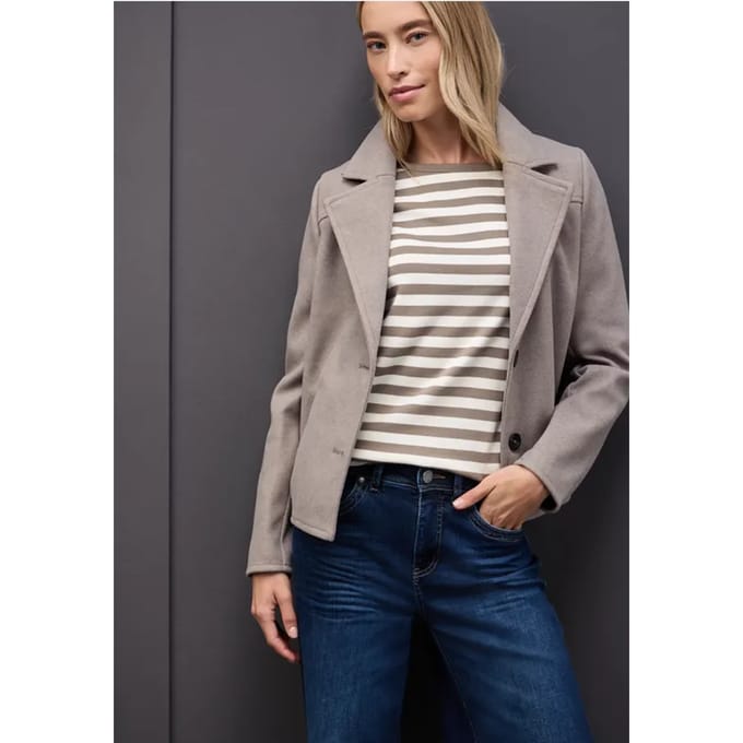 Gestreept boothals shirt