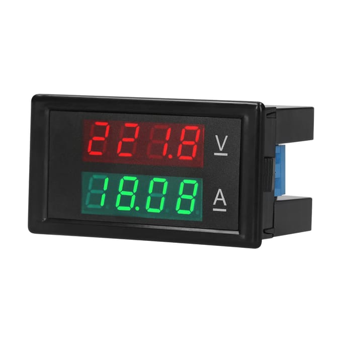 Digitale Voltmeter Ampèremeter Spanning Stroom Tester Meter Volt Ampère Tester Meter Ampère Detector Rood zwart