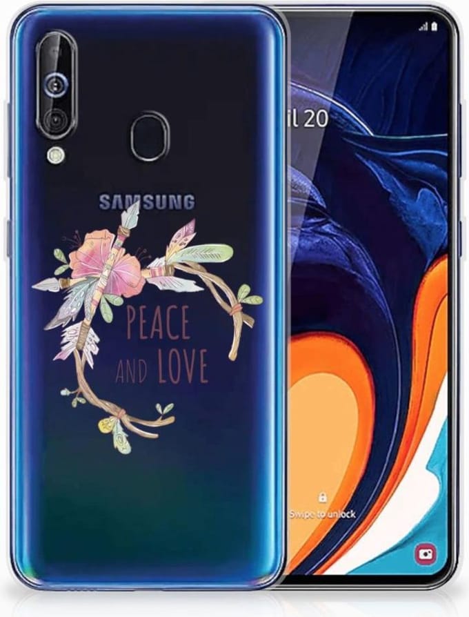 TPU Hoesje voor Samsung Galaxy A60 Telefoonhoesje met Naam Boho Text