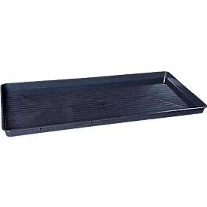 Lekbak voor kleine containers, volume 22 l, stapelbaar, B 550 x L 1200 x H 50 mm, polyetheen, zwart