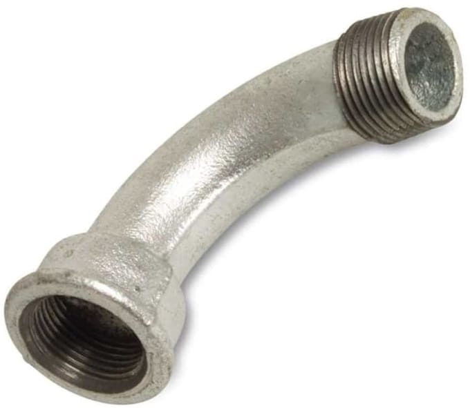 Tempergietfitting 90° Bocht 3/8" IG/AG - Draadfitting