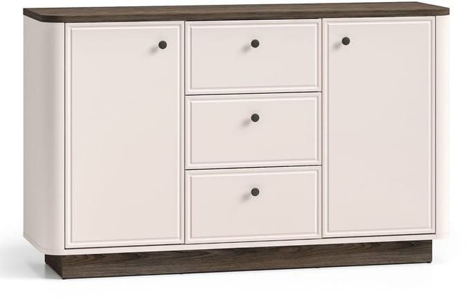 Selsey Vilavio – Dressoir 2-deurs, 3 laden, Kasjmier/eikenlook donker, 138 cm
