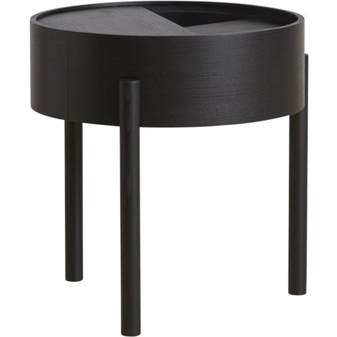Woud Arc bijzettafel - essen zwart - Ø42 cm