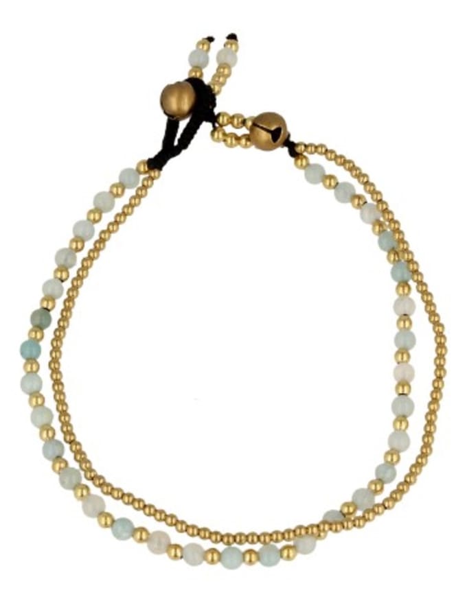 Amazoniet enkelbandje gipsy-stijl