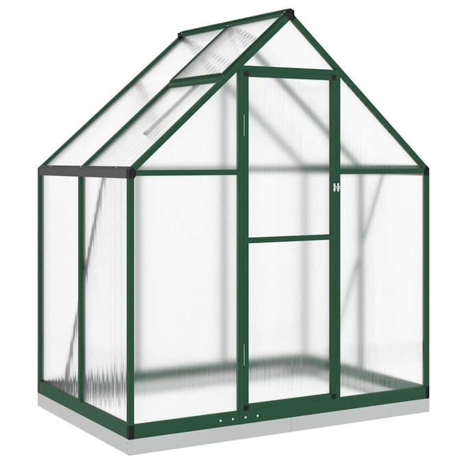 vidaXL - Tuinkas - met - basisframe - 169x114x202 - cm - aluminium - groen