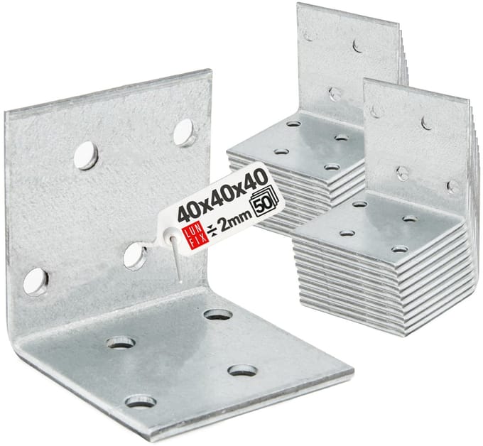 Hoekverbinder - 50 stuks - 40x40x40x2 mm - Verzinkt - Breitwinkel